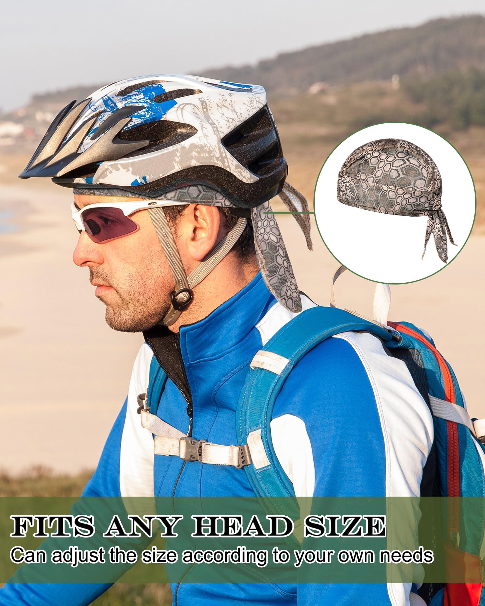 Foaincore 8 Pack Do Rags for Men