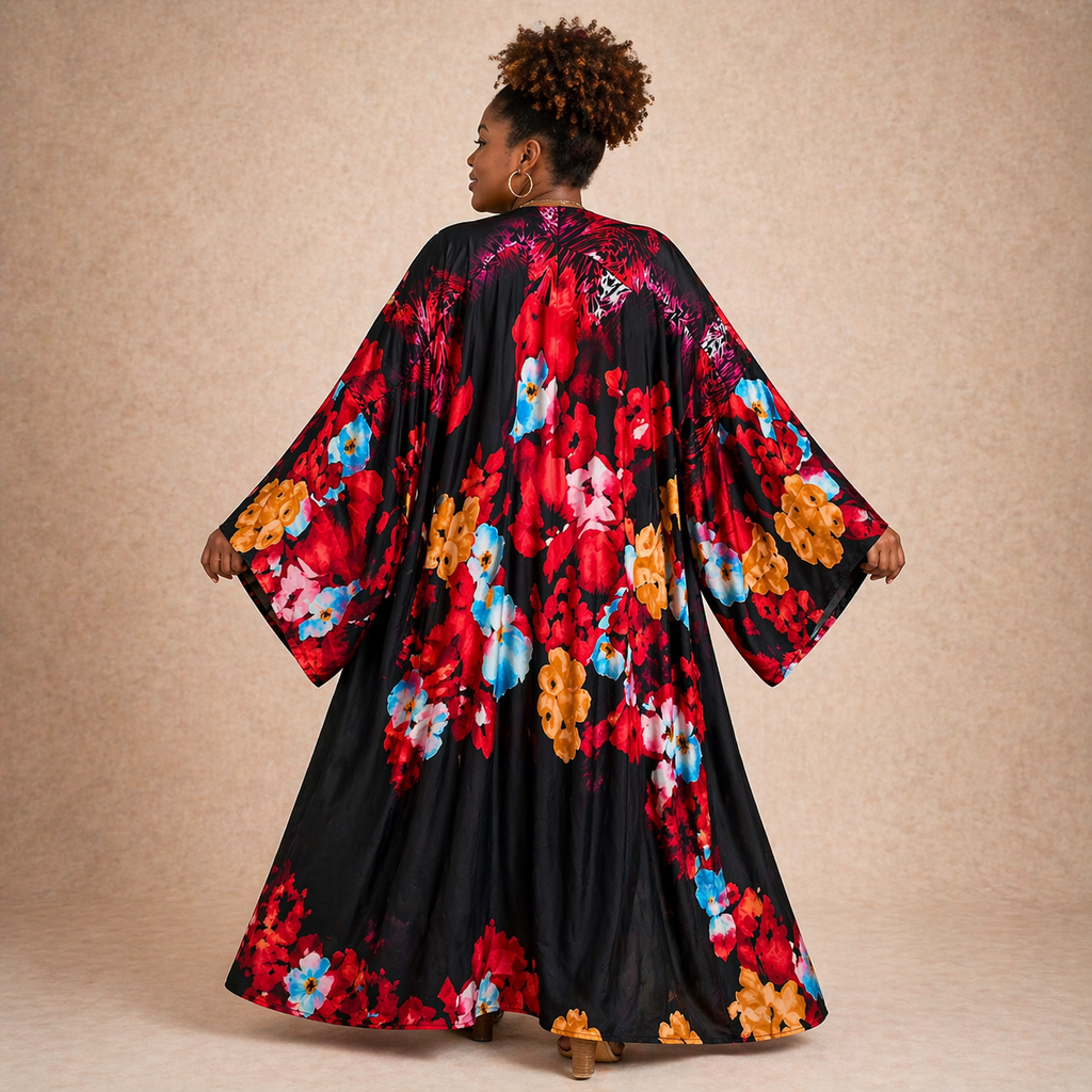 Fire & Ice Floral Kimono - Staci's Store