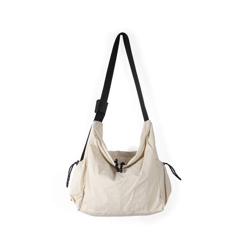 Student Versatile Casual Nylon Tote Bag Women, Design Thin and Large Capacity Shoulder Crossbody Bag,