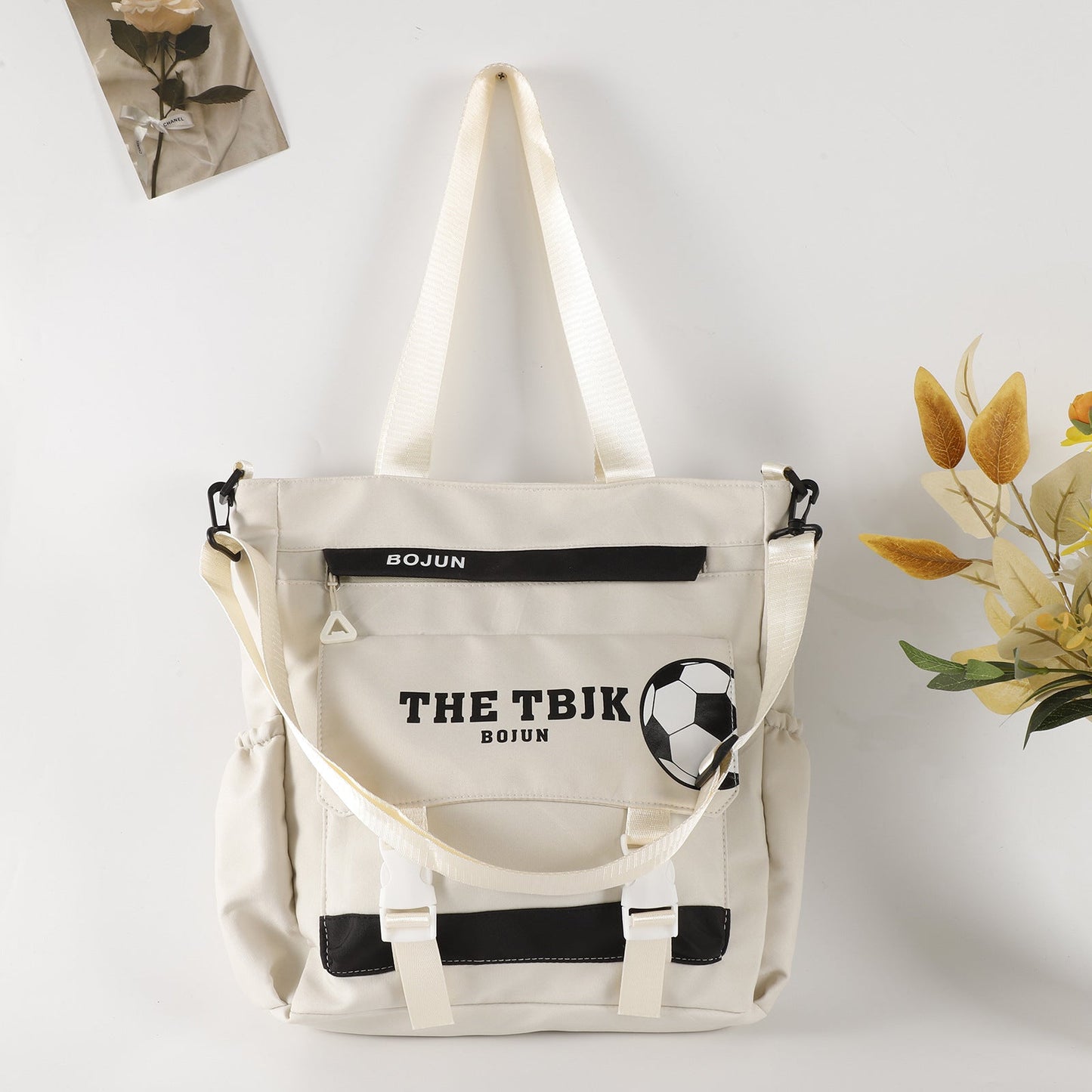 Large capacity tote bag, student cute high school tote bag, tote shoulder bag
