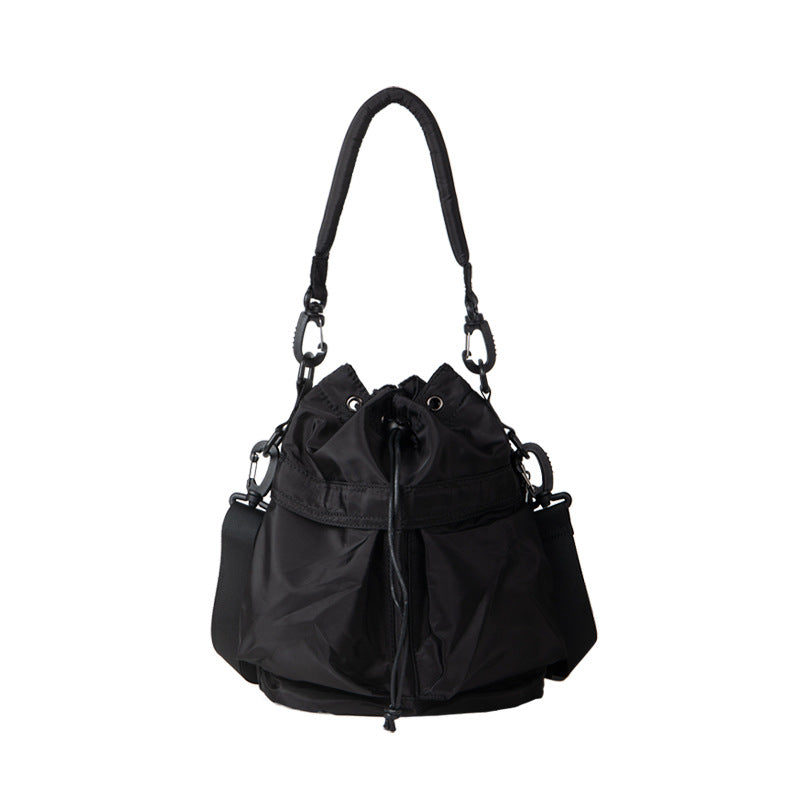 Oxford cloth pleated shoulder bag, bag women's leisure commuter hobo bag, large capacity Crossbody bag, bucket bag