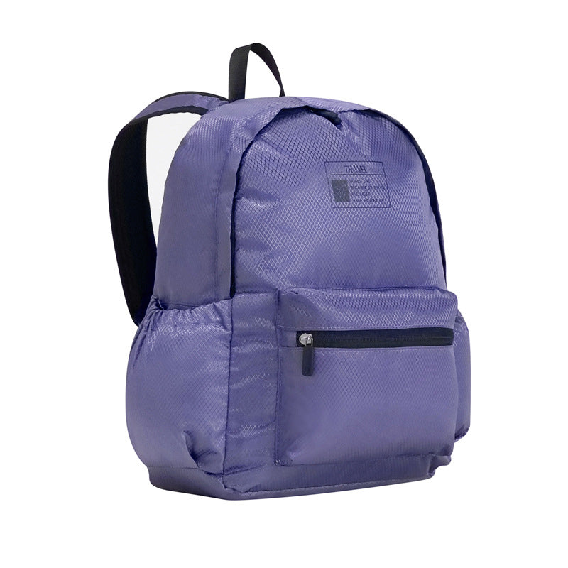 Foldable backpack, simple large capacity travel backpack female, waterproof storage backpack purse, casual polyester clothing storage backpack purse lightweight
