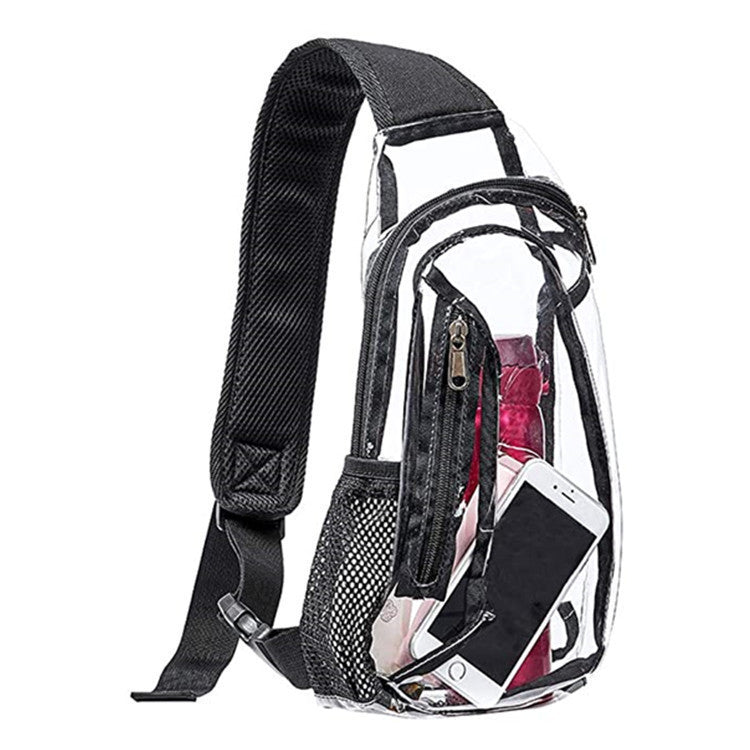 Premium PVC Transparent Chest Bag – Waterproof Fanny Pack Crossbody & Belt Bag for Stadiums and Concerts