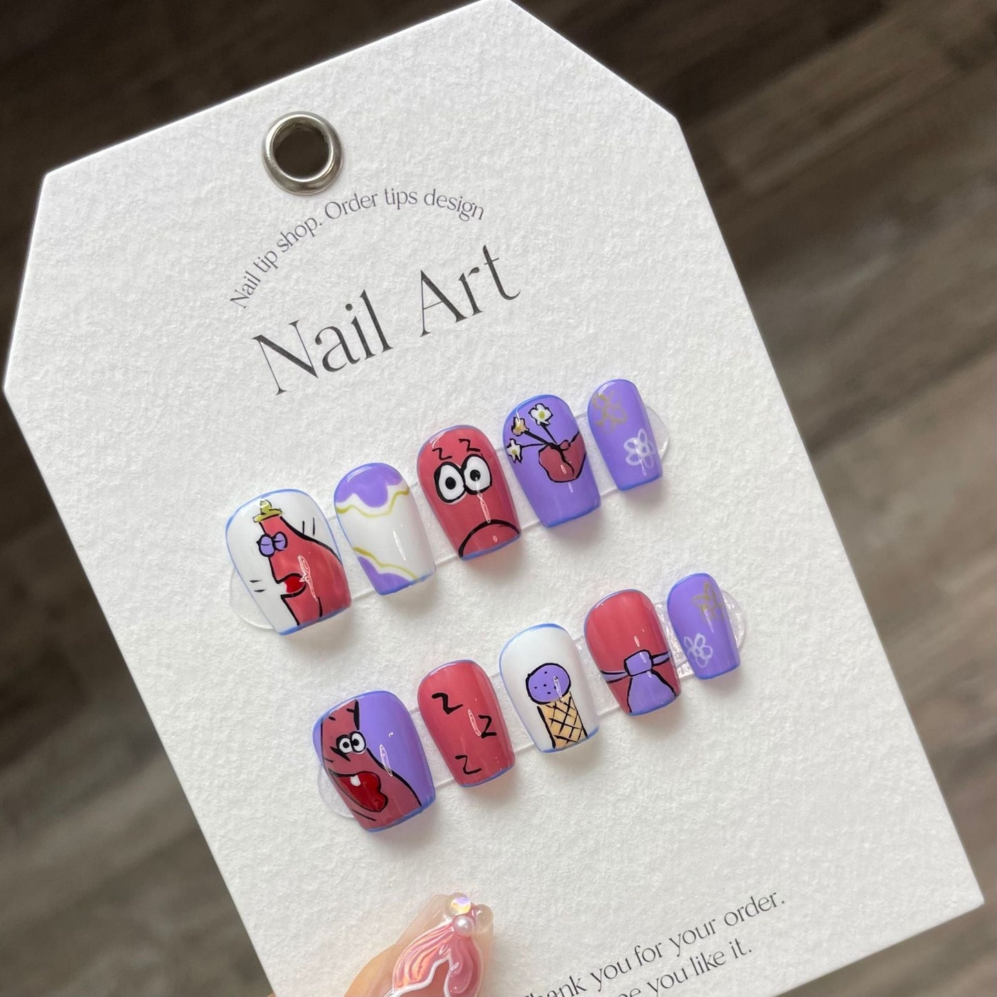 1024- Handmade press on nails fake nails removable