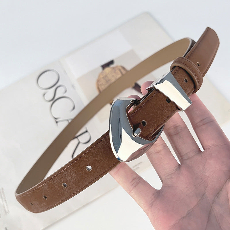Women's Suede Leather Belt for Pants
