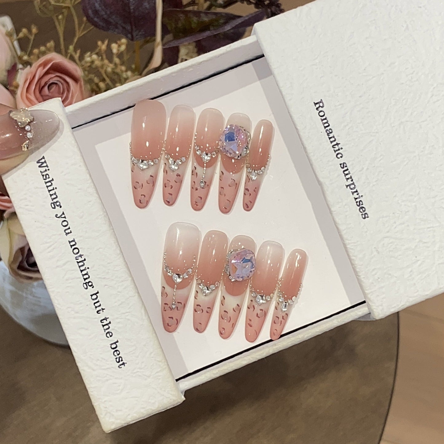 1035- Handmade press on nails fake nails removable