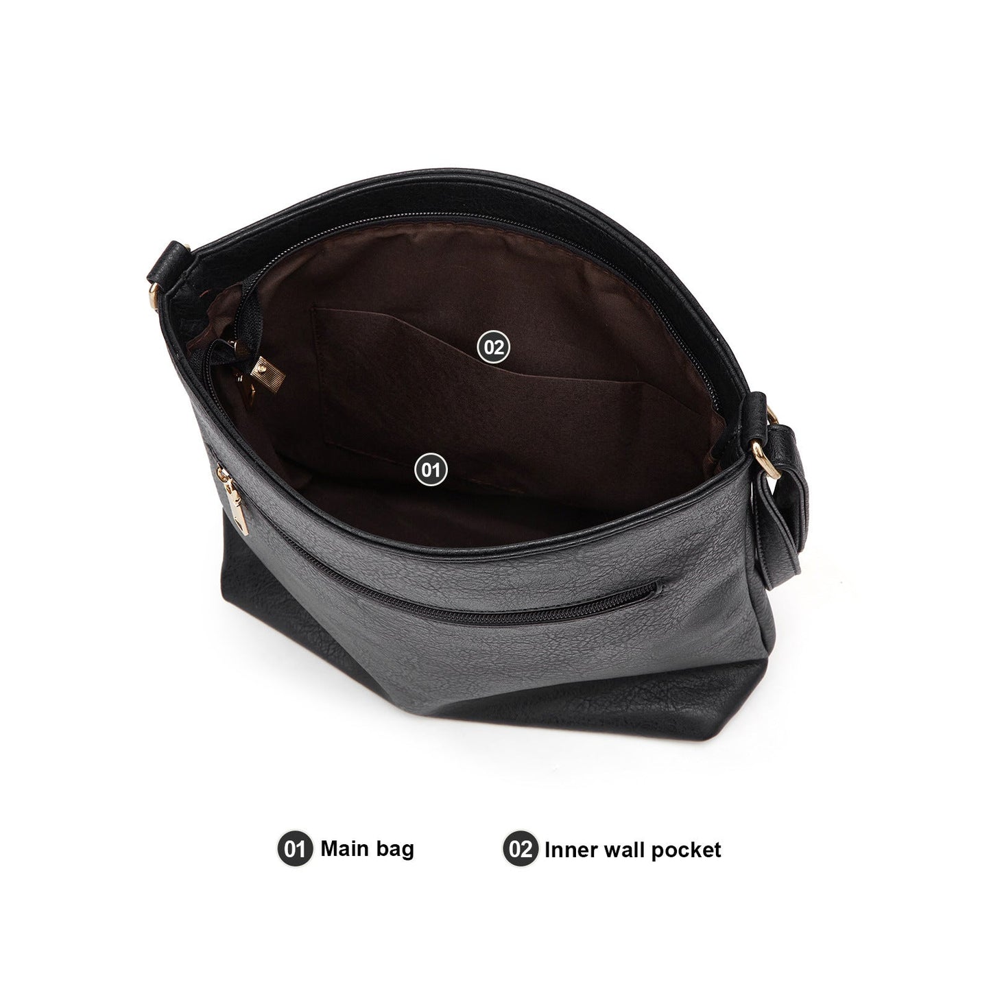 Small crossbody bag, stylish simple splicing shoulder bag, multi-functional portable bag