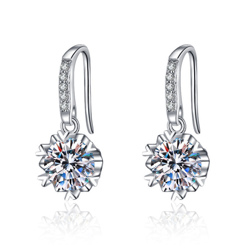 Sunflower Full Diamond Stud Earrings