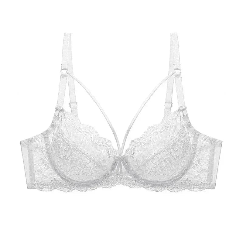 Logirlve Wholesale 3PCS Sexy Underwear Woman Lace Bras Hollow out Ultrathin Bra Women's lingerie Big Size Bra