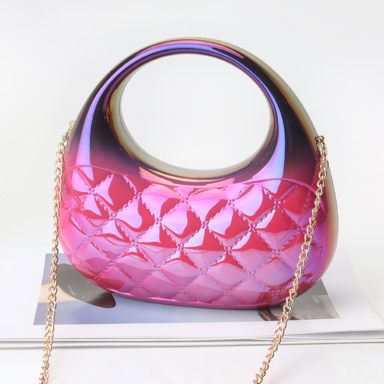 Shell Glossy Acrylic Bag, Shinny Dinner Colorful Bag Evening Clutch Purse Casual, Clutch Purse Party, Prom Bag, Party Purse, Prom Bags Clutch,