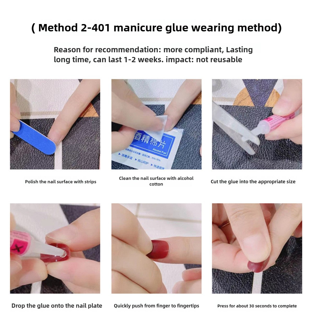 1019-Handmade press on nails fake nails removable