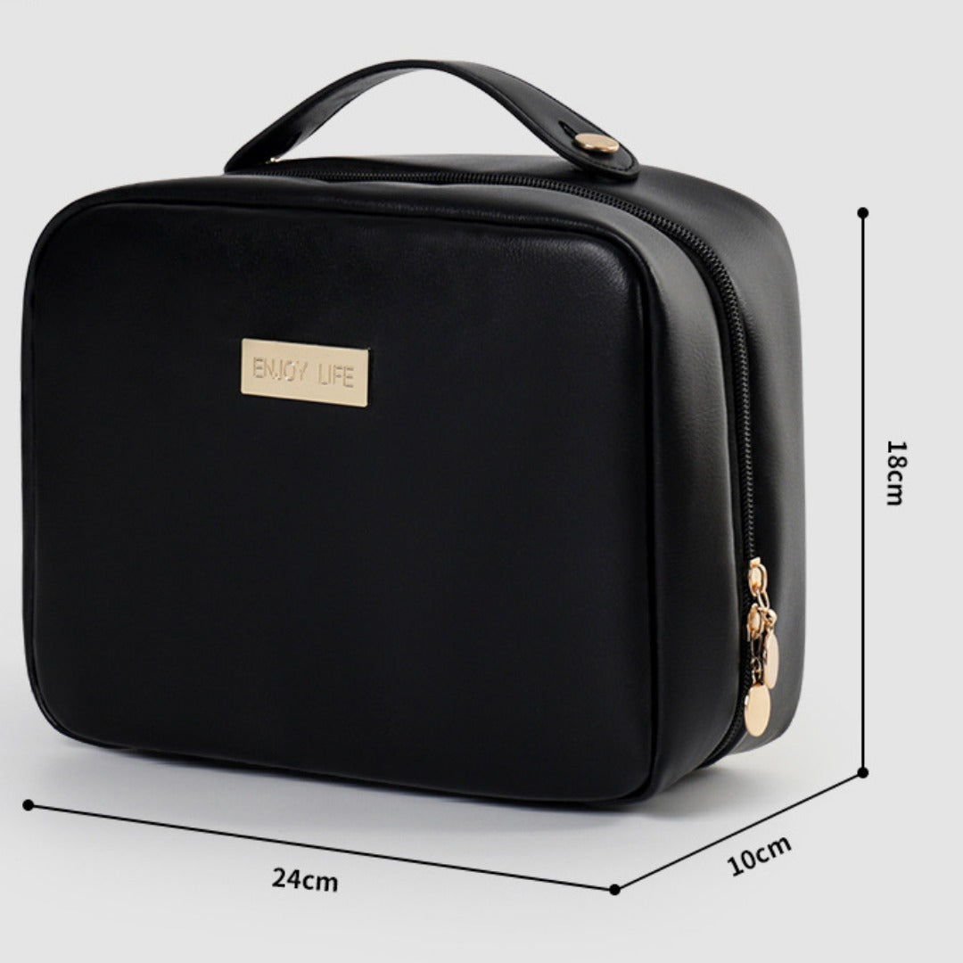 Makeup Bag Organizers, PU Square Portable Cosmetic Bag, Cosmetic Storage Bag, Portable Travel Large-capacity Wash Bag, Makeup Bag with Compartments,